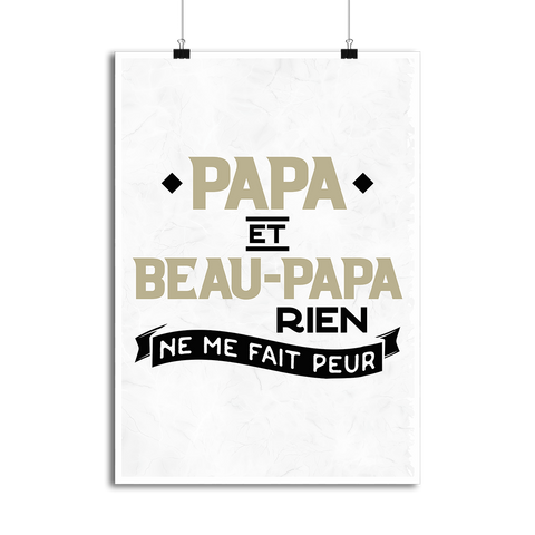 Affiche papa et beau papa