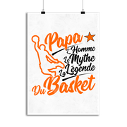 Affiche papa la légende du basket
