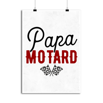 Affiche papa motard