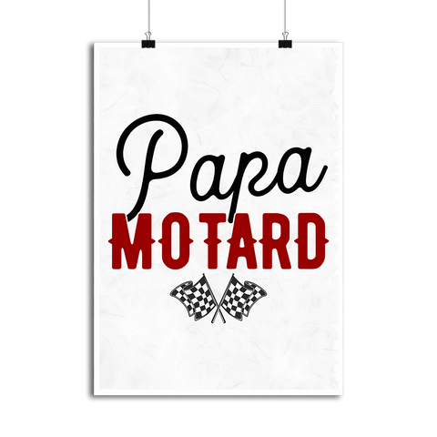 Affiche papa motard