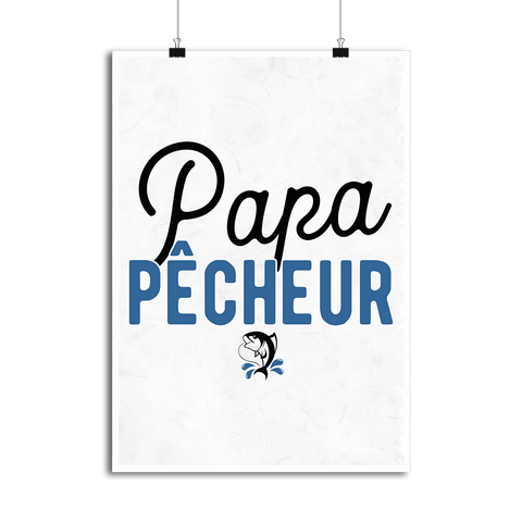 Affiche papa pêcheur