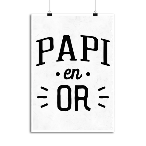 Affiche papi en or