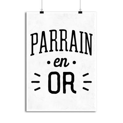 Affiche parrain en or