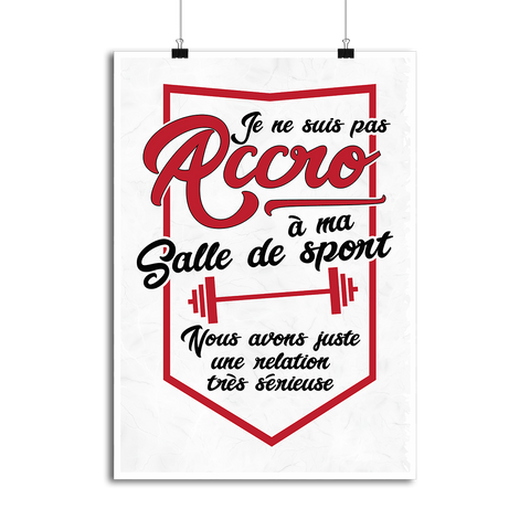 Affiche pas accro à ma salle de sport