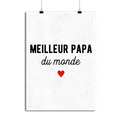 Affiche pas cher meilleur papa du monde