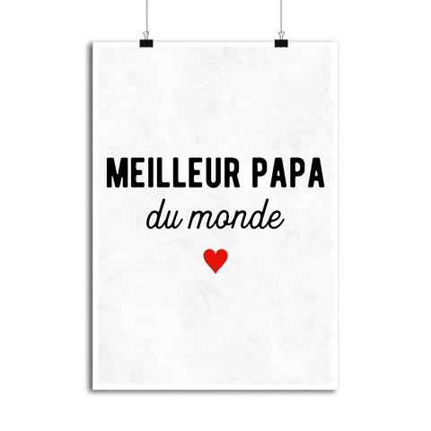 Affiche pas cher meilleur papa du monde