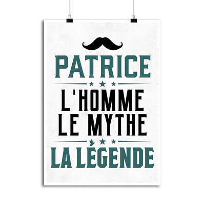 Affiche patrice l'homme le mythe la légende