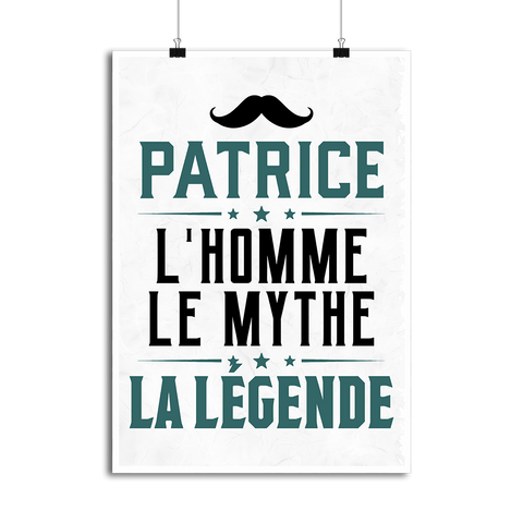 Affiche patrice l'homme le mythe la légende