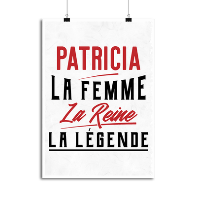 Affiche patricia la femme la reine la légende