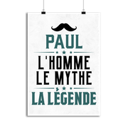 Affiche paul l'homme le mythe la légende