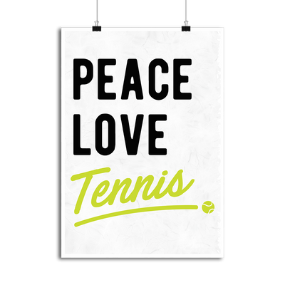 Affiche peace, love, tennis