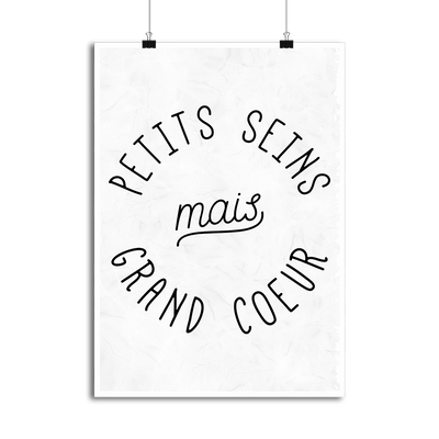 Affiche petits seins mais grand coeur
