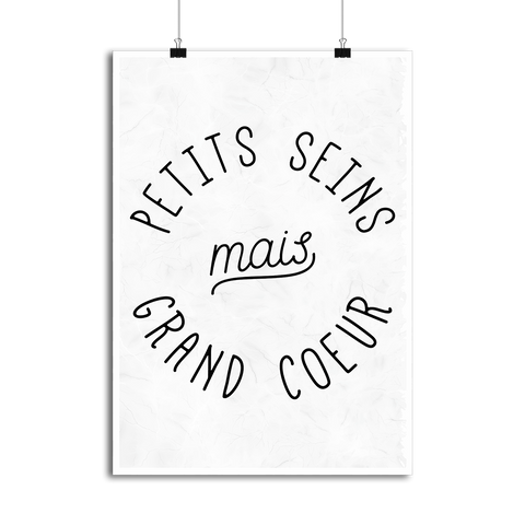 Affiche petits seins mais grand coeur