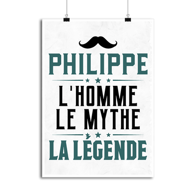 Affiche philippe l'homme le mythe la légende
