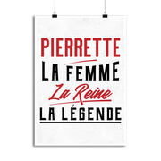 Affiche pierrette la femme la reine la légende