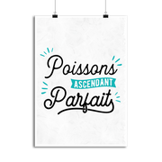 Affiche poissons ascendant parfait