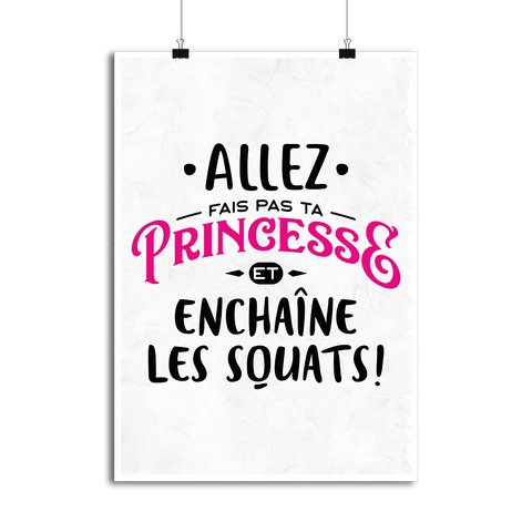 Affiche princesse enchaîne les squats