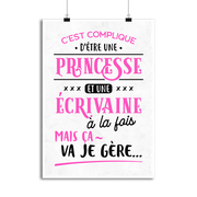 Affiche princesse et écrivaine