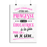 Affiche princesse et éducatrice
