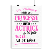 Affiche princesse et actrice