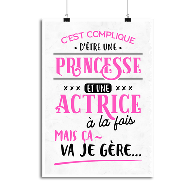 Affiche princesse et actrice