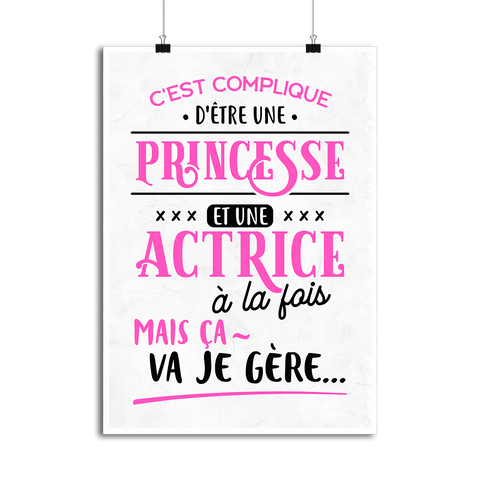 Affiche princesse et actrice
