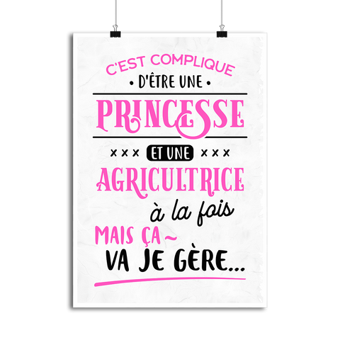 Affiche princesse et agricultrice