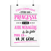 Affiche princesse et aide ménagère