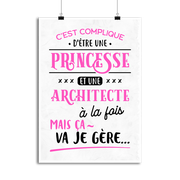 Affiche princesse et architecte