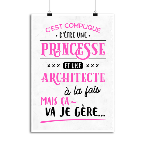 Affiche princesse et architecte
