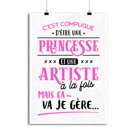 Affiche princesse et artiste
