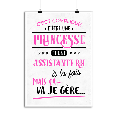 Affiche princesse et assistante rh