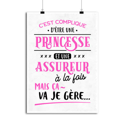 Affiche princesse et assureur