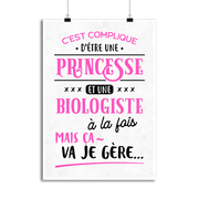 Affiche princesse et biologiste