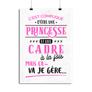 Affiche princesse et cadre