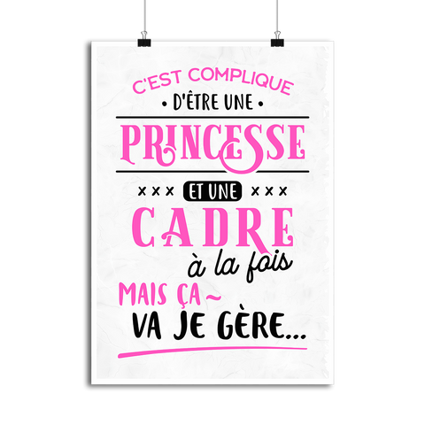 Affiche princesse et cadre