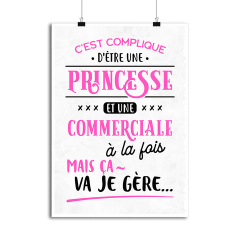 Affiche princesse et commerciale