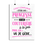 Affiche princesse et couturiere