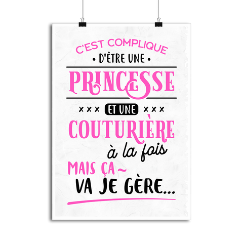 Affiche princesse et couturiere