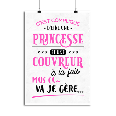 Affiche princesse et couvreur