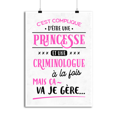Affiche princesse et criminologue