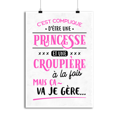 Affiche princesse et croupiere