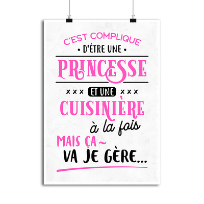 Affiche princesse et cuisinière