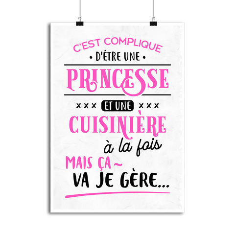 Affiche princesse et cuisinière