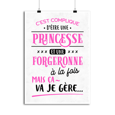 Affiche princesse et forgeronne