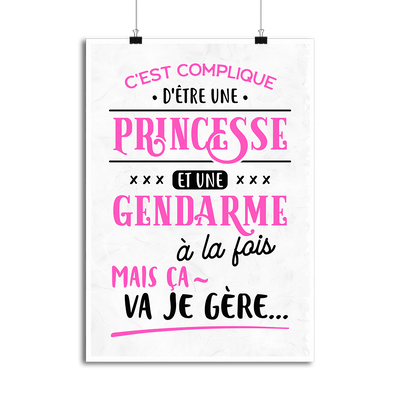 Affiche princesse et gendarme