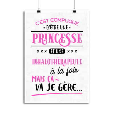 Affiche princesse et inhalothérapeute