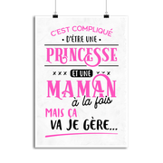 Affiche princesse et maman