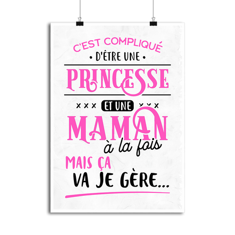 Affiche princesse et maman