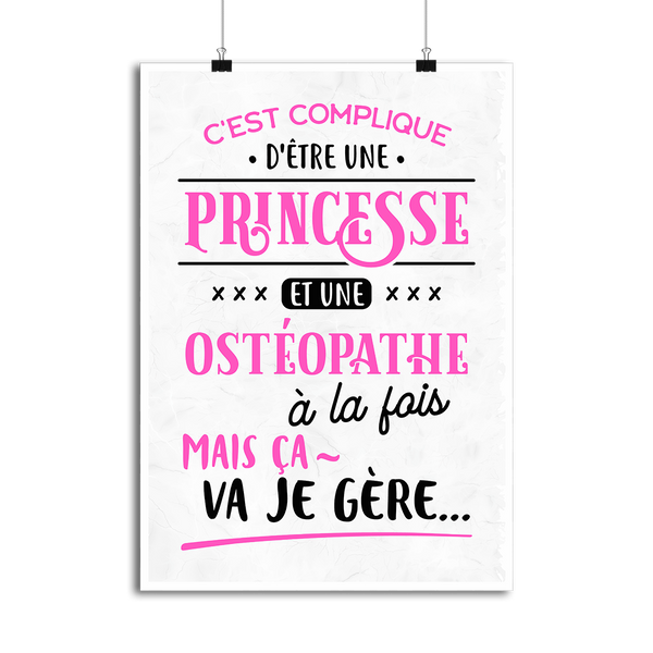 Affiche princesse et osteopathe